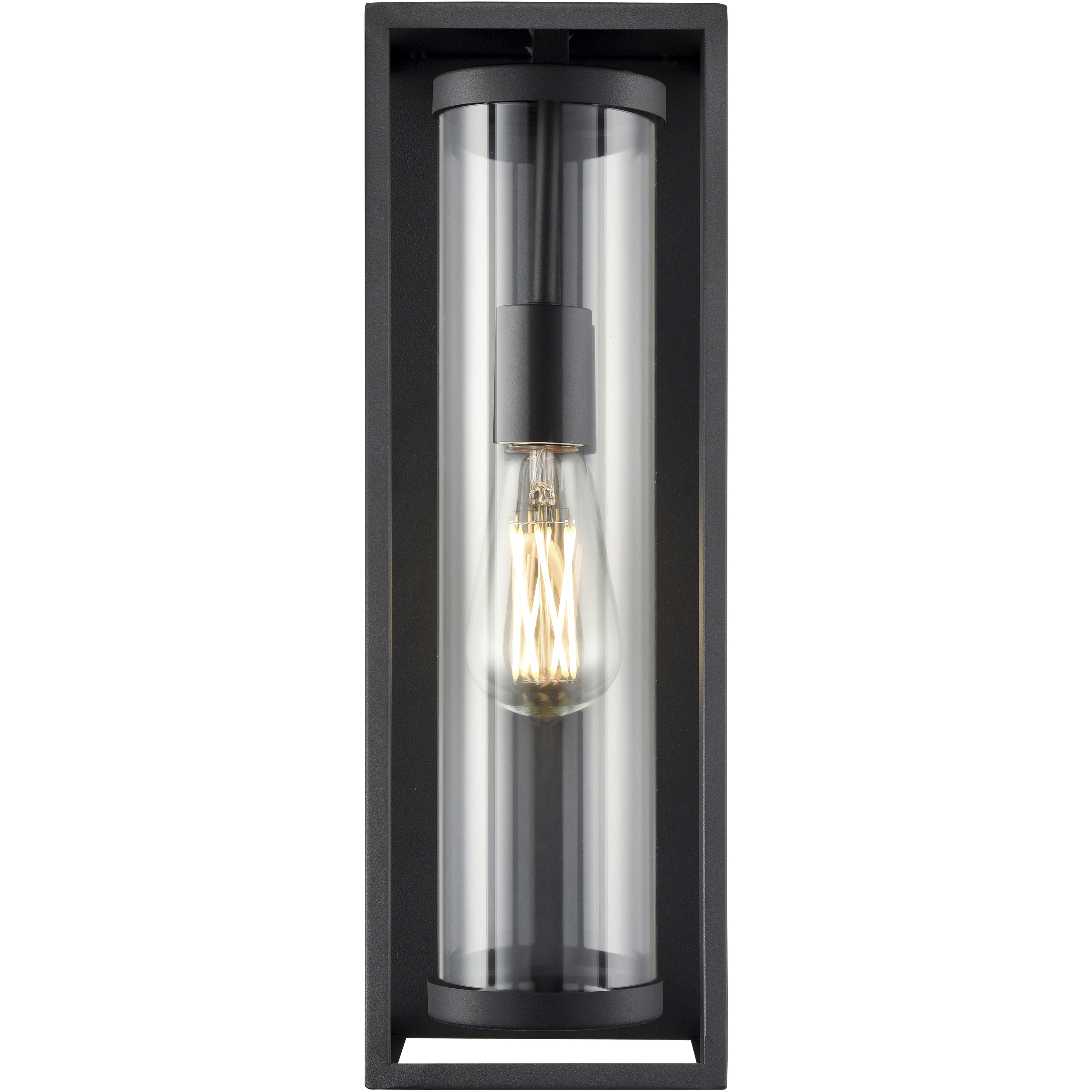 Caleb 1 Light 16.5 inch Textured Black Outdoor Wall Sconce